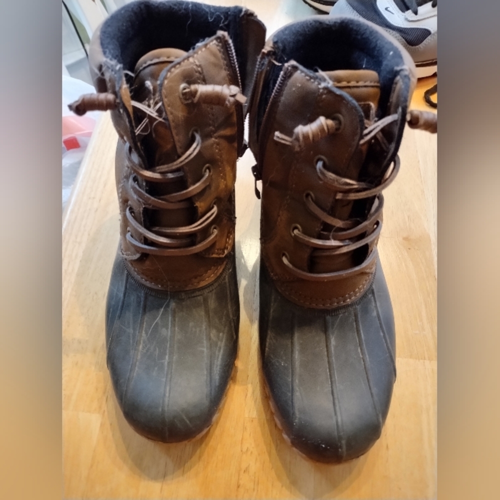 Kids Brown and Black Rain & Snow Boots